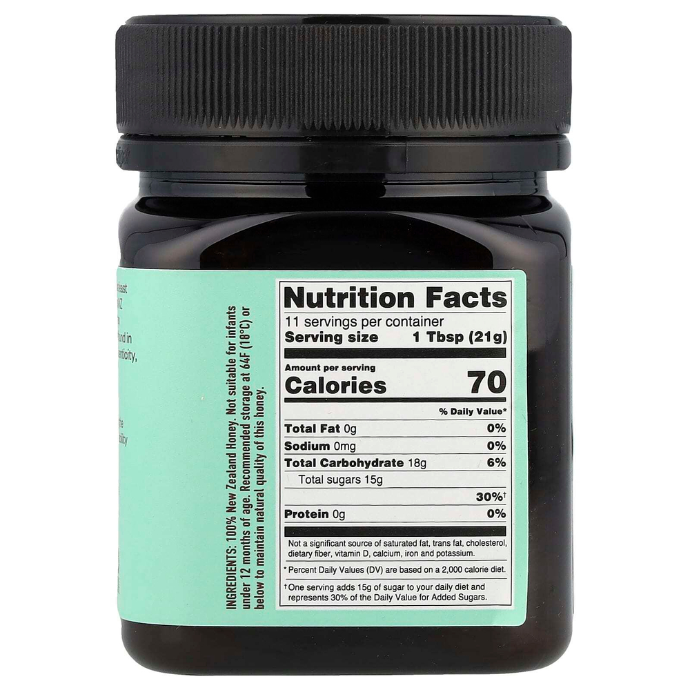 Egmont Honey, Мед манука, необработанный и непастеризованный, UMF ™ 10+, MGO 265+, 250 г (8,8 унции)