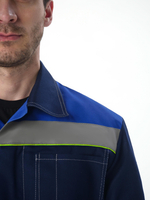 Костюм Флофт-1 СОП (тк.Смесовая,210) брюки, т.синий/васильковый