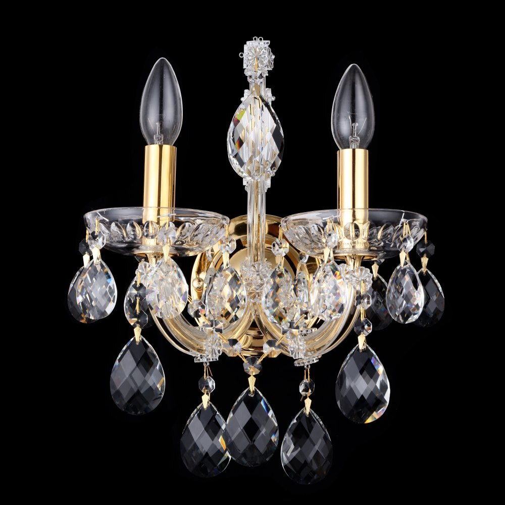Настенный светильник Crystal Lux ISABEL AP2 GOLD/TRANSPARENT