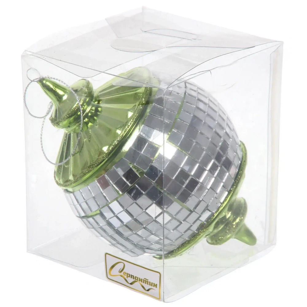 Елочная игрушка «Новогодняя дискотека» 8*8*13 см, зеленый