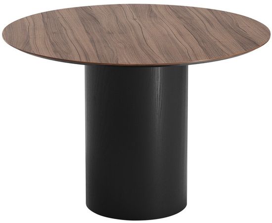 Стол обеденный Type D 110 см основание D 43 см (орех/черный)