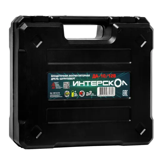 Аккумуляторная дрель-шуруповерт "ИНТЕРСКОЛ" ДА-10/12В 687.2.2.70 МиниМАКС