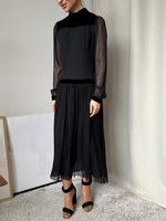 Платье тёмно-серое, S