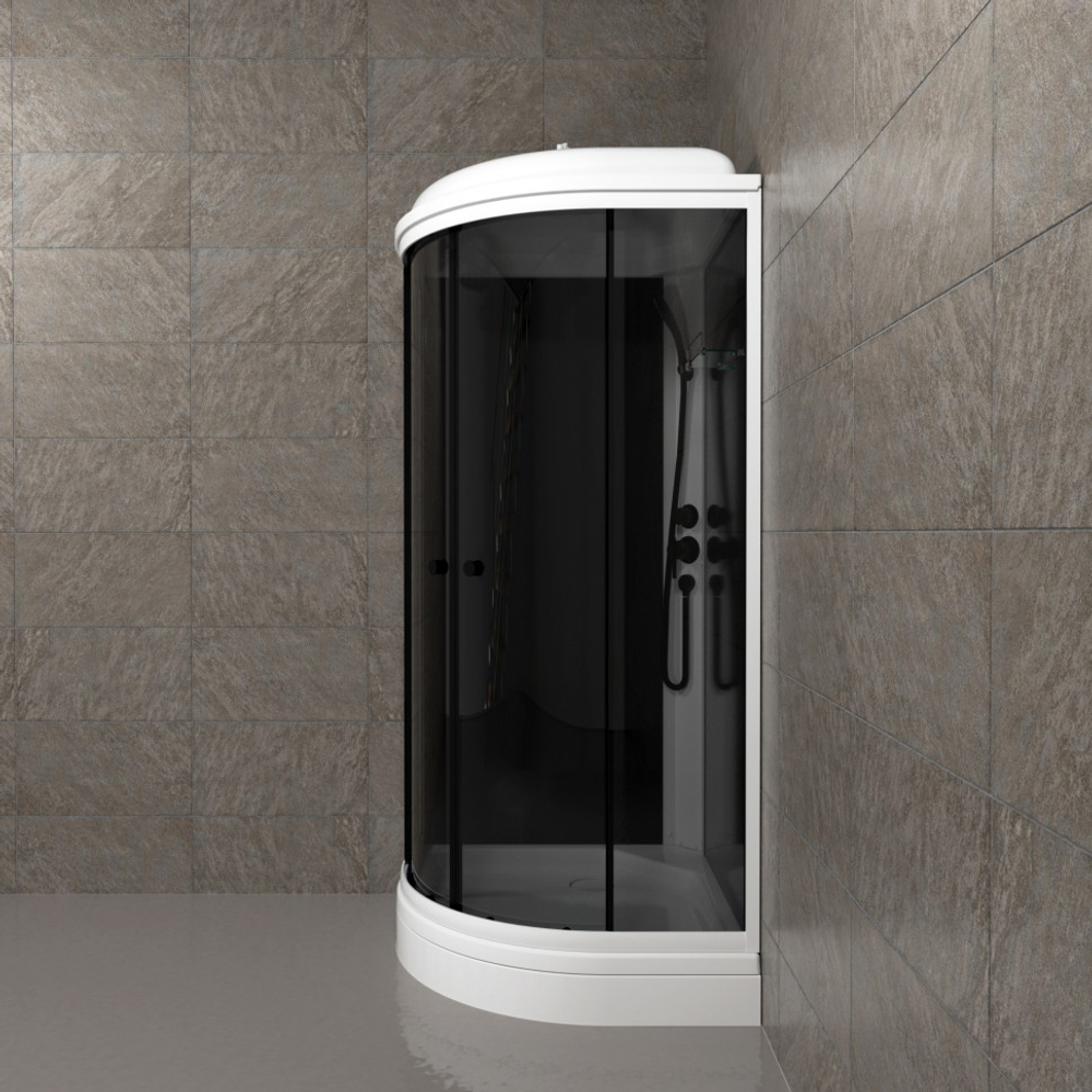 Душевая Кабина Грэй-Блэк 90*90 А