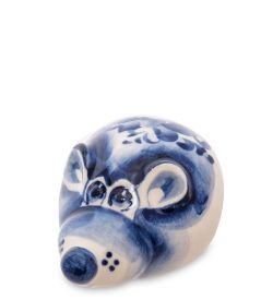 ГЛ- 637 Фигурка «Мышь» (Гжельский фарфор)