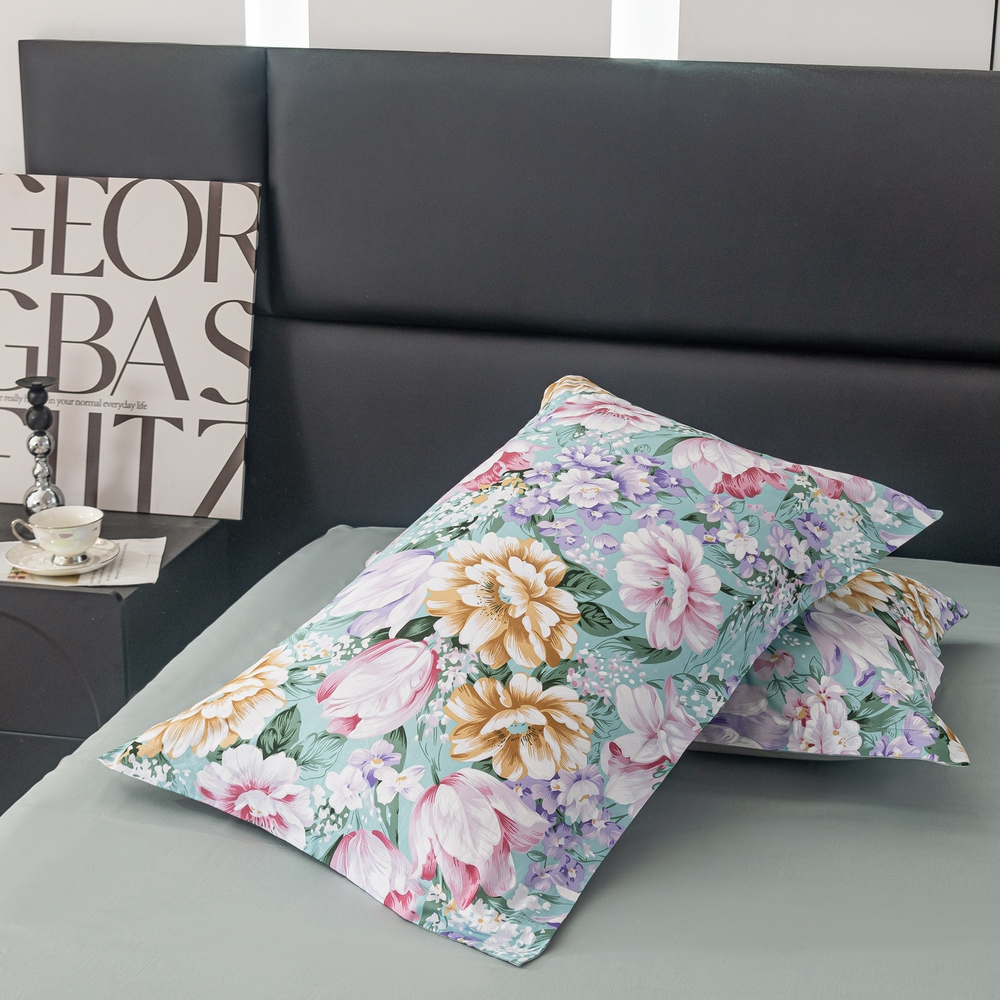 Комплект постельного белья Сатин с Одеялом 100% хлопок 160x80 на резинке OBR129