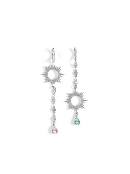 Серьги "Sun long Pink Blue"