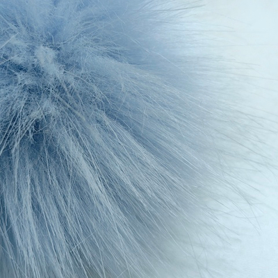 Помпон из искусственного меха "Голубой" d=13 см