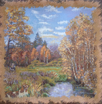 Декоративный гобеленовый чехол Осень 47х47