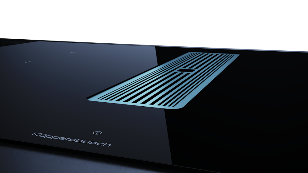 Индукционная варочная панель с вытяжкой Kuppersbusch KMI 8350.0 SR Stainless steel