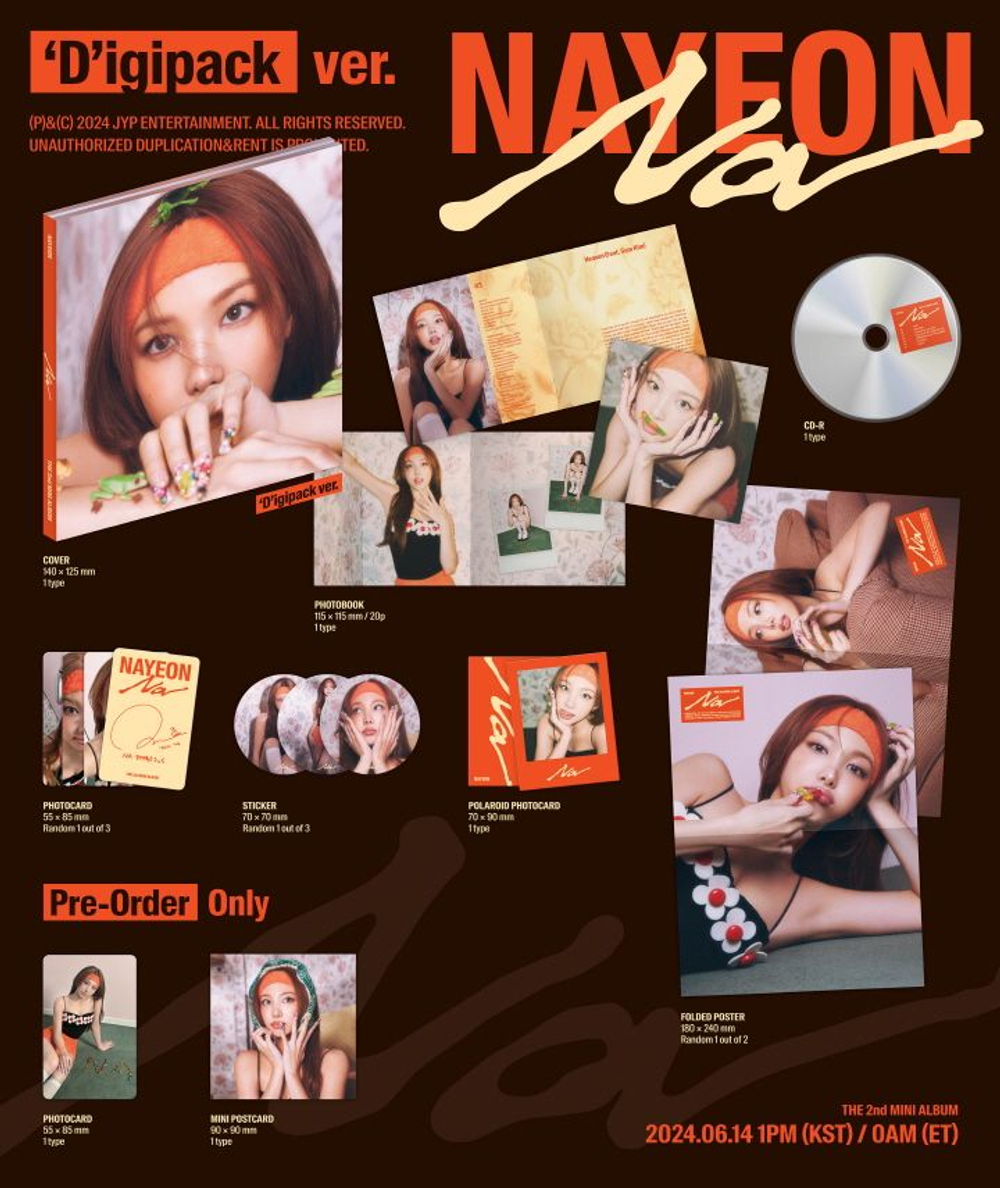 Альбом TWICE NAYEON - NA 2nd Mini Album DIGIPACK Version