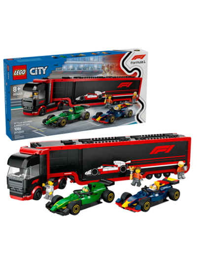 LEGO City 60445 Лего — грузовик F1 с автомобилями RB20 и AMR24, паддок и пит-стоп 60445_УЦЕНКА