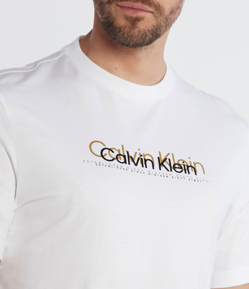 Футболка DOUBLE FLOCK LOGO Calvin Klein - белый(K10K111838)