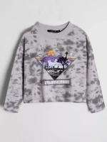 Лонгслив для девочки серый, варенка