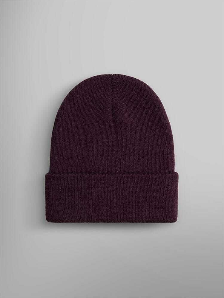 Шапка Alpha Industries Essential Beanie Бордовая