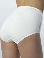 Трусы-макси с кружевной лицевой частью (Размер: 5X) (Цвет: молочный)