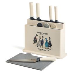 НАБОР AGNESS ИЗ 10ПР: 5 НОЖЕЙ, 4 ДОСКИ И ПОДСТАВКА, СЕРИЯ "FAMILY FARM"