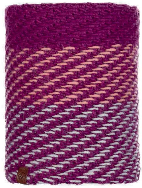 Шарф-труба вязаный с флисом Buff Neckwarmer Knitted Polar Nella Purple Raspberry Фото 1