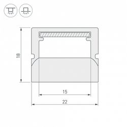 Профиль Arlight WPH-FLOOR22-2000 023290