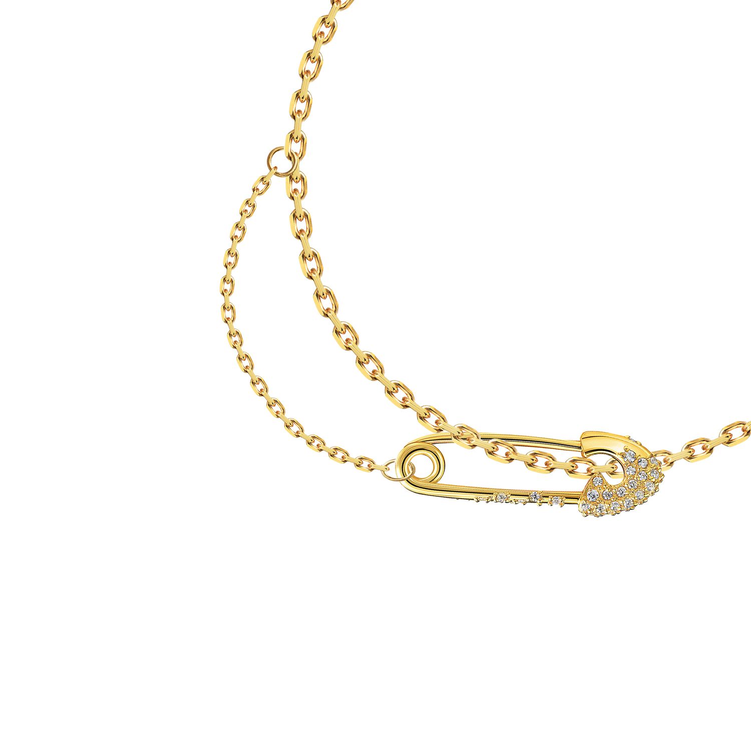 Браслет Crystal Pin Bracelet - Gold