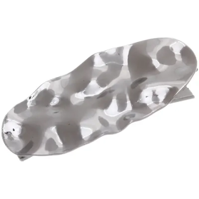 Зажим для волос «AKS - DesignPRO», овал, цвет золото и хром, 4*1,8см