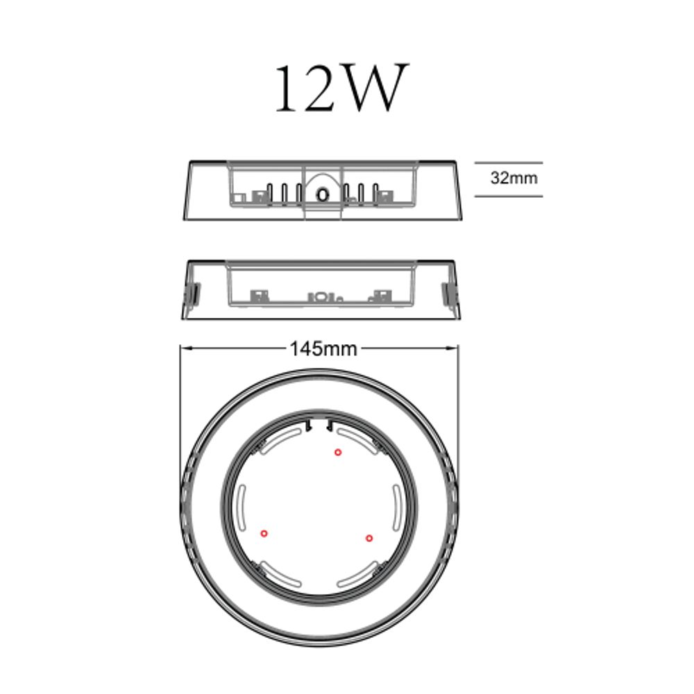 Светильник светодиодный ЭРА LED 19-12-4K накладной круглый 12Вт 4000К