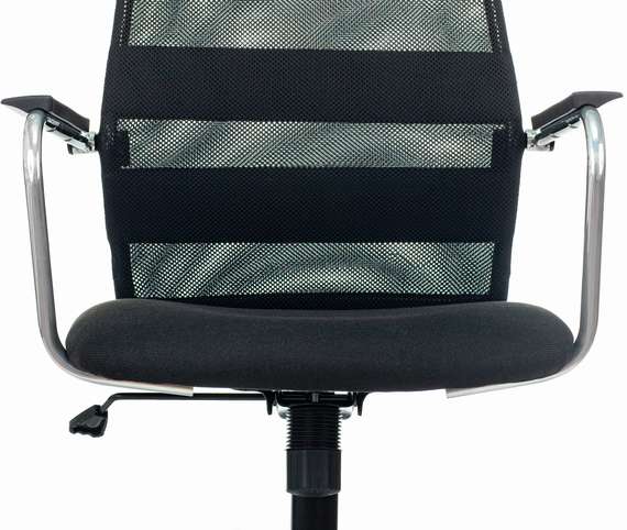 Кресло Бюрократ KB-5M черный TW-01 3C11 сетка/ткань с подголов. крестов. металл хром