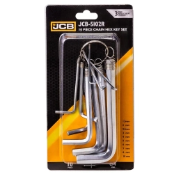 Ключи Г-образные 6-гранные, набор 10пр. (1.5, 2, 2.5, 3-8, 10мм) JCB JCB-5102R