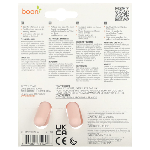 Boon, Prance, Unicorn, силиконовый прорезыватель, 0–12 месяцев, розовый, 1 штука