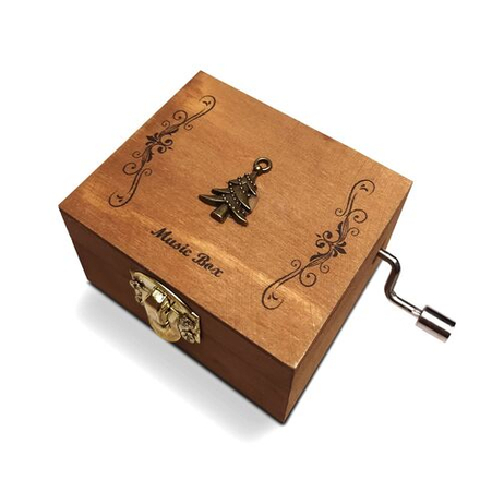 Музыкальная деревянная шкатулка конструктор "Набор для сборки и декупажа" с мелодией Фиксики