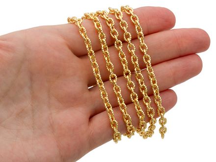 Цепь "Мятый металл. Lux" 4,5мм