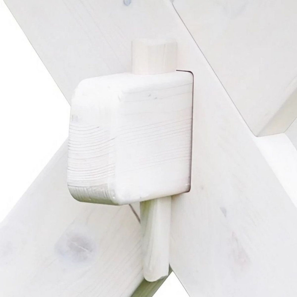 Стол обеденный Осло, деревянный для сада, 210х103 см, белый