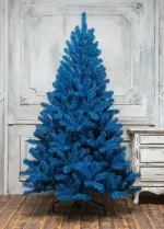 Искусственная синяя елка «Морозная» (пвх) 240 см / 2.4 м