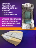 Поролон вторичного вспенивания лист 500х500х30 мм / поролон вторичный, сверхжесткий. плотность 80 кг/м3