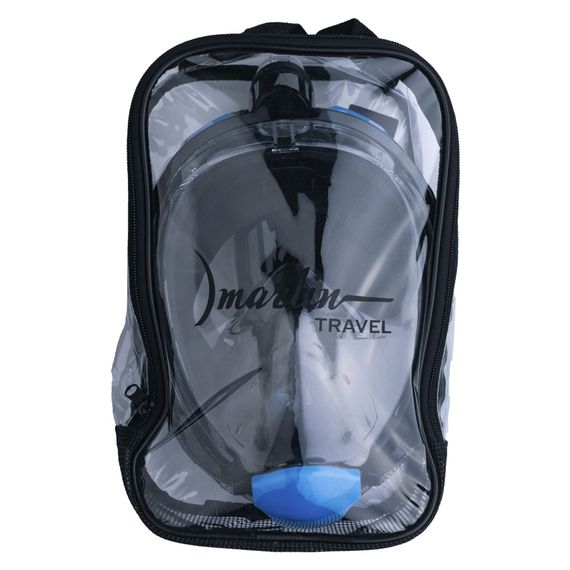 Маска полнолицевая Marlin Travel черный/синий/черный