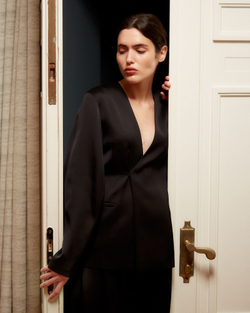 Жакет из шелка и вискозы Берберри черный