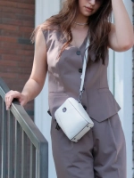 Сумка через плечо маленькая кросс боди для телефона кожаная