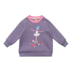 Свитшот цвета лаванды "Балерина в цветах"