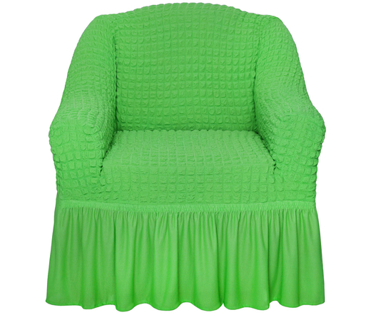 Чехол на кресло с оборкой Стандарт, цвет Фисташковый
