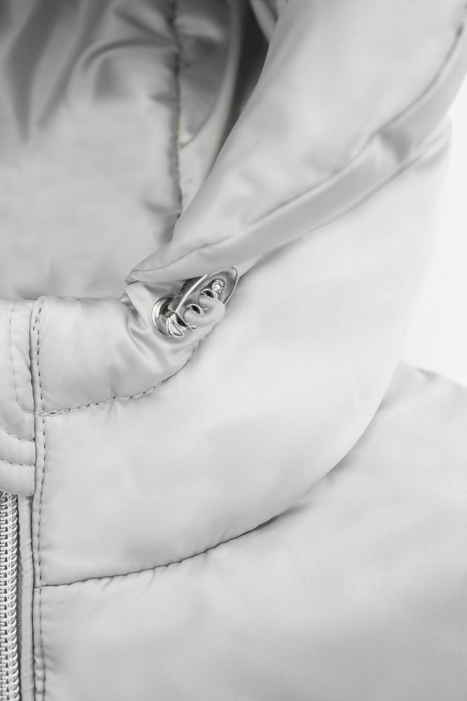 Дутая куртка на био-пуху PULKA, цвет платина