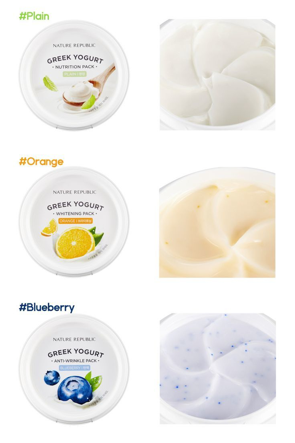 Nature Republic Greek Yogurt Anti-Wrinkle Pack Blueberry маска йогуртовая ночная с экстрактом черники для разглаживания морщин