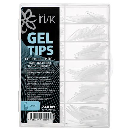 Irisk Gel Tips Гелевые типсы для экспресс наращивания Стилет, 240шт