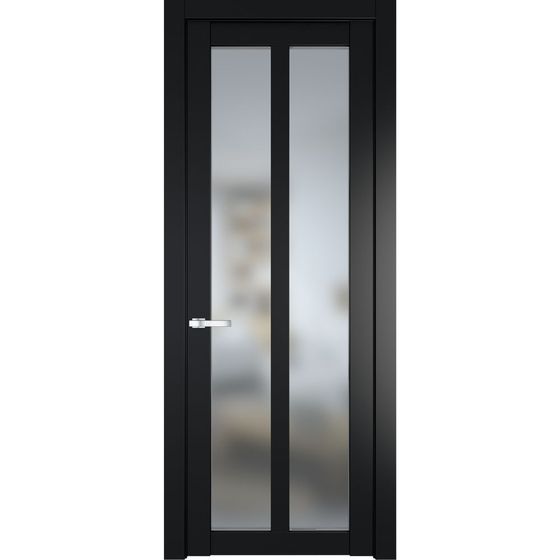 Межкомнатная дверь эмаль Profil Doors 1.7.2PD блэк остеклённая