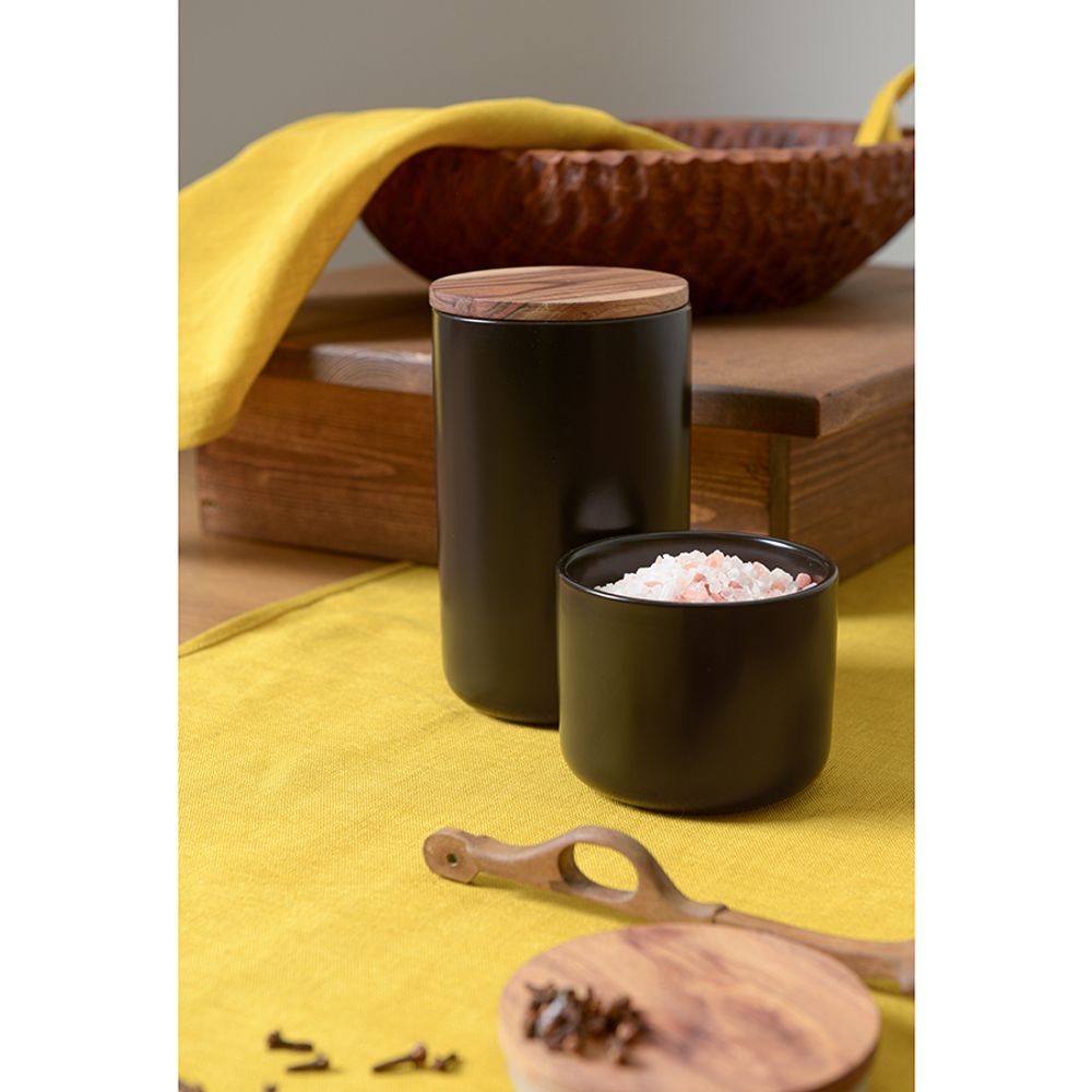 Банка для хранения керамическая, 350 мл, черная