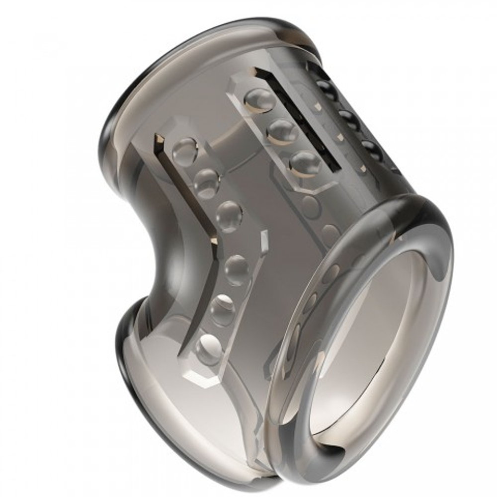 Насадка на пенис и мошонку серая Pretty love, серая