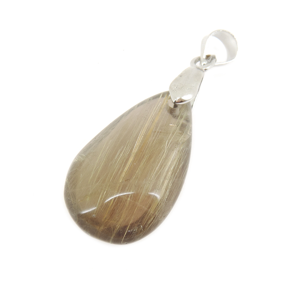 Кулон "Венера" дымчатый кварц- волосатик