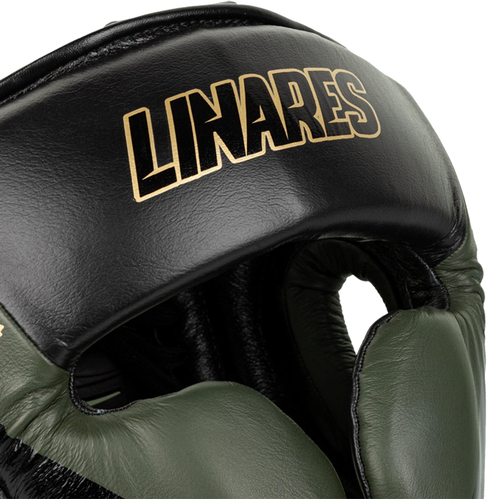 Боксерский шлем Venum Proboxing Cheek Headgear Linares Edition Khaki/Black/Gold