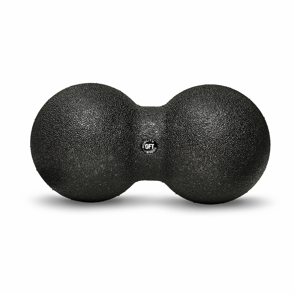 Шар массажный сдвоенный 24 х 12 см черный