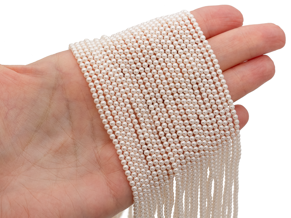 "Жемчуг круглый" 2мм, "Майорка. Имитация" (нить)