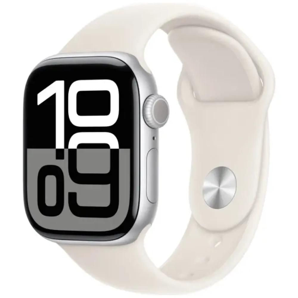 Apple Watch Series 10, 42 мм, алюминий цвета «розовое золото», спортивный ремешок цвета "Light Blush"